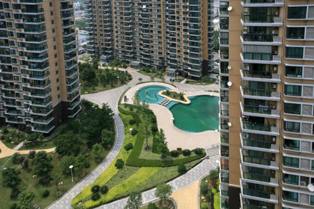 High-rise residential real estateのeditorial素材