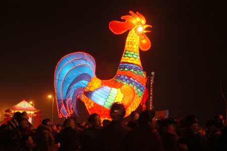 Atmosphere at the lantern festivalのeditorial素材