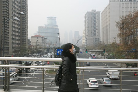 Shanghai Smog Cityのeditorial素材