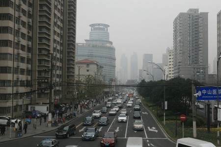 Shanghai Smog Cityのeditorial素材