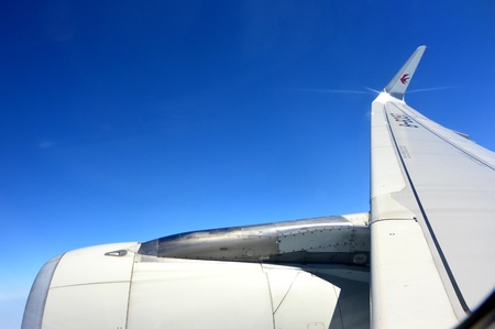 Plane and blue skyのeditorial素材