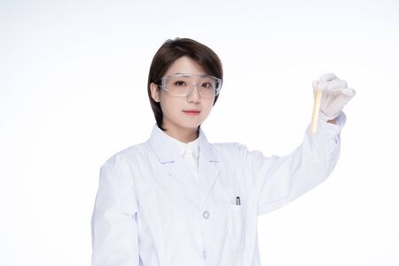 a pretty young female doctorの写真素材