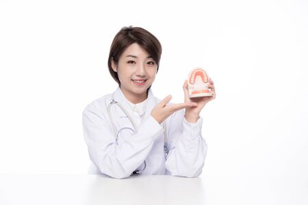 a pretty young female doctorの写真素材