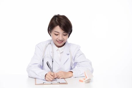 a pretty young female doctorの写真素材