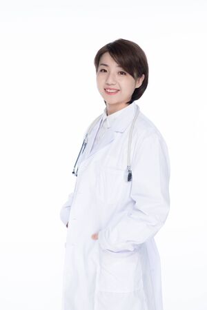 a pretty young female doctorの写真素材