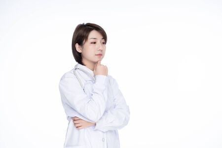 a pretty young female doctorの写真素材