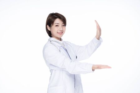 a pretty young female doctorの写真素材