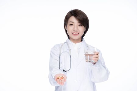 a pretty young female doctorの写真素材