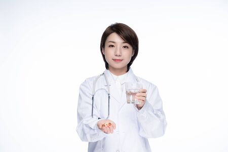 a pretty young female doctorの写真素材