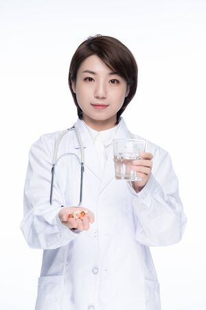 a pretty young female doctorの写真素材