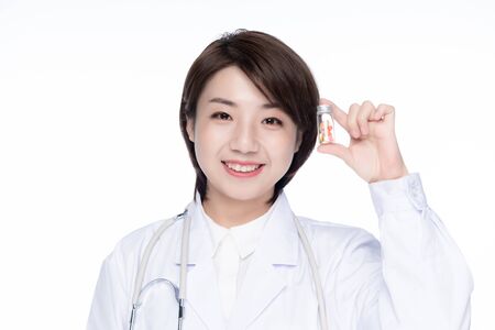 a pretty young female doctorの写真素材