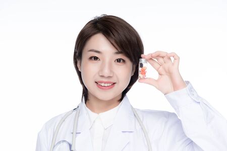 a pretty young female doctorの写真素材