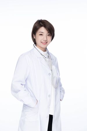a pretty young female doctorの写真素材