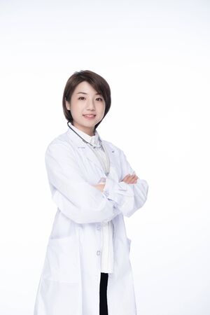 a pretty young female doctorの写真素材