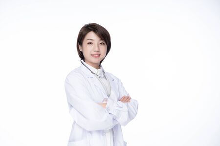 a pretty young female doctorの写真素材