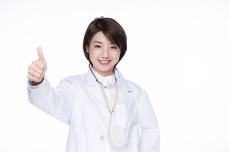 a pretty young female doctorの写真素材