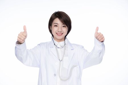 a pretty young female doctorの写真素材