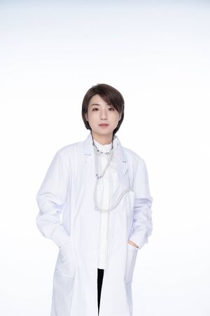 a pretty young female doctorの写真素材