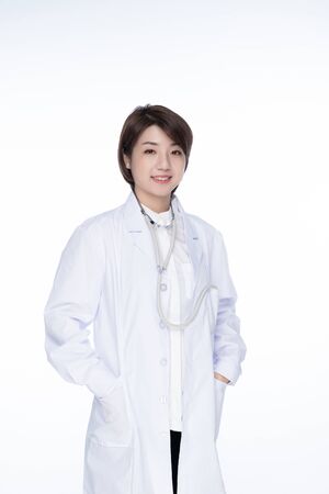 a pretty young female doctorの写真素材