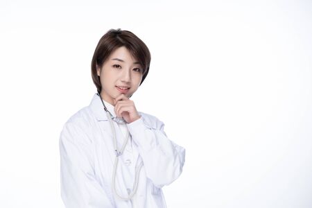 a pretty young female doctorの写真素材