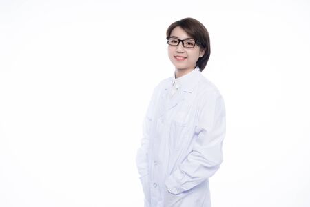 a pretty young female doctorの写真素材