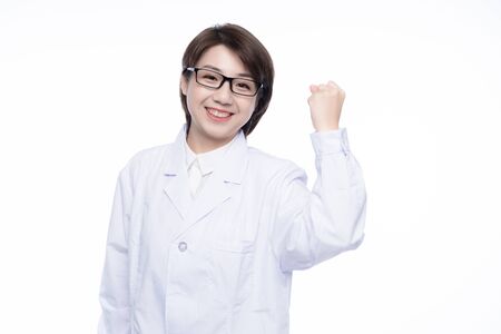 a pretty young female doctorの写真素材