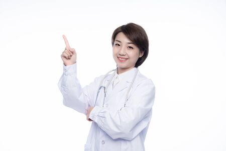 a pretty young female doctorの写真素材