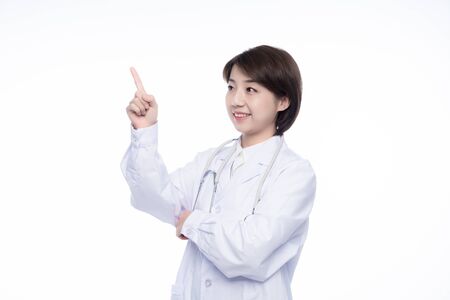 a pretty young female doctorの写真素材