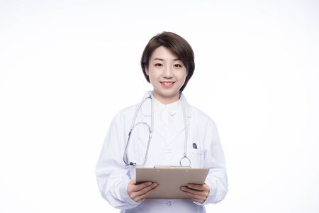 a pretty young female doctorの写真素材