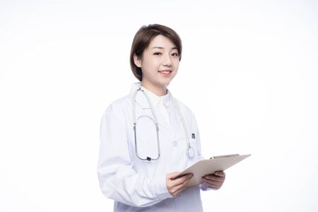 a pretty young female doctorの写真素材