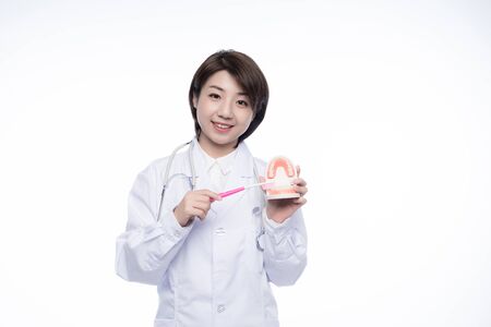 a pretty young female doctorの写真素材