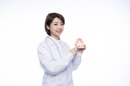 a pretty young female doctorの写真素材