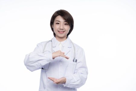 a pretty young female doctorの写真素材