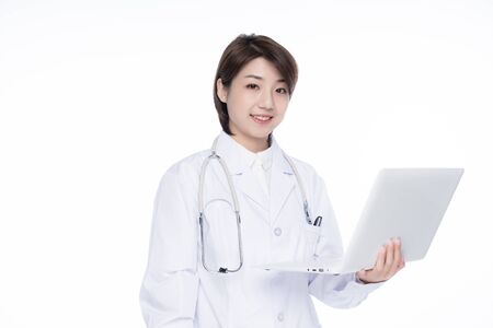 a pretty young female doctorの写真素材