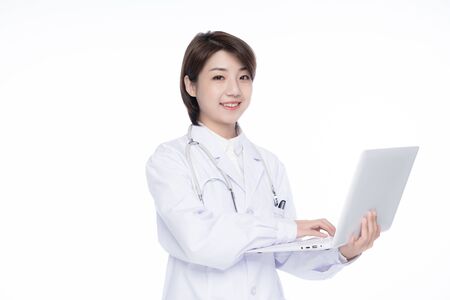 a pretty young female doctorの写真素材