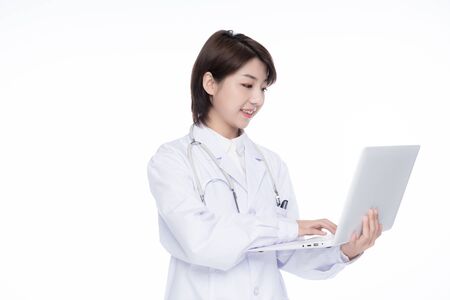 a pretty young female doctorの写真素材