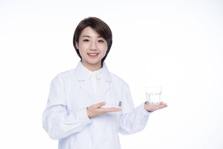 a pretty young female doctorの写真素材