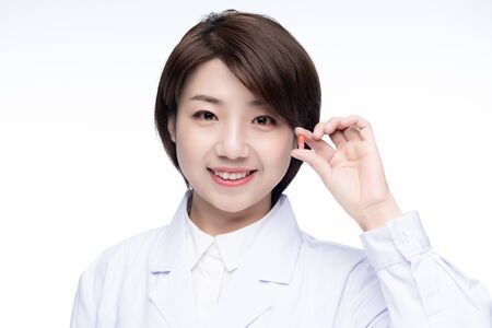 a pretty young female doctorの写真素材