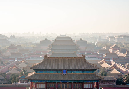 Beijing Forbidden City buildingsのeditorial素材