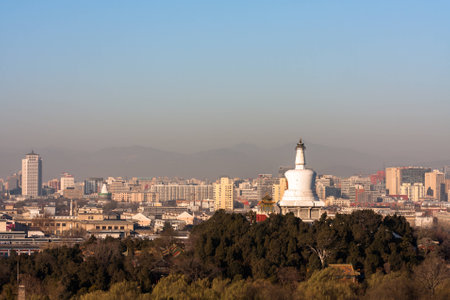 Beijing Beihai Park White Towerの写真素材