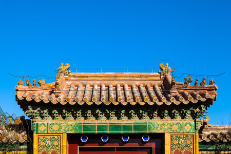 Beijing Forbidden City Building Decorationの写真素材