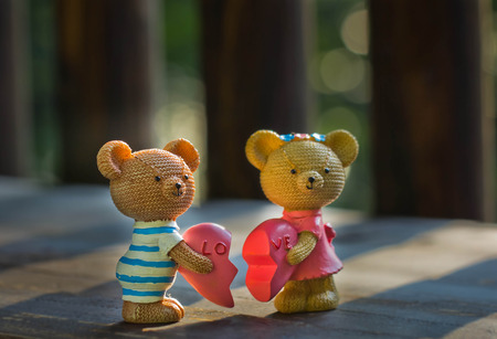 Cute couple Bearの写真素材
