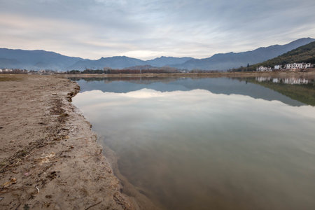 Natural scenery in Hongcun, Anhuiの写真素材