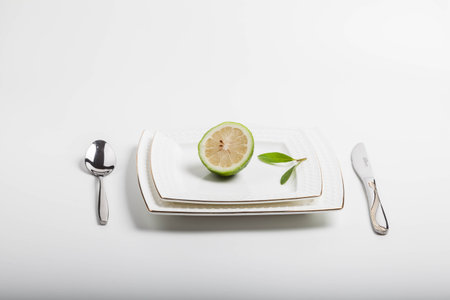 Lime on a plate