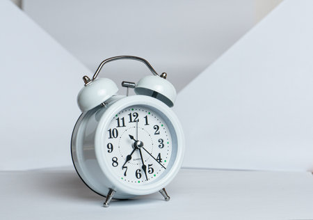 Clock home still life white clockの写真素材
