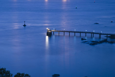 Night pierの写真素材