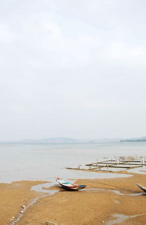 Ship - the beachの写真素材