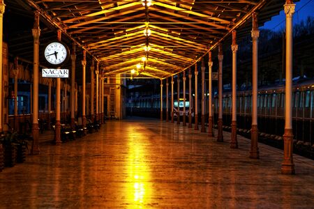 Turkey 's railway station, the Eastern Train Number passes byの写真素材