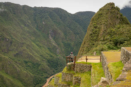 Machu Picchu is a 15th-century is located in the Cusco region of Peru. people coming from all over the world to visit it.の写真素材