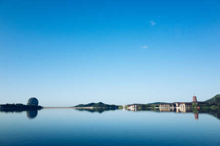 China Beijing Yanqi lake beautiful viewの写真素材